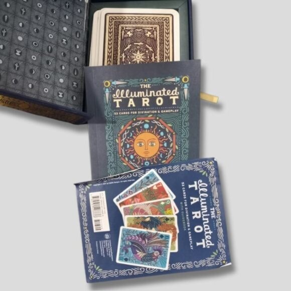 NIB The Illuminated Oracle Tarot 53 Cards Divination by Caitlin Keegan Navy Blue - Picture 2 of 8